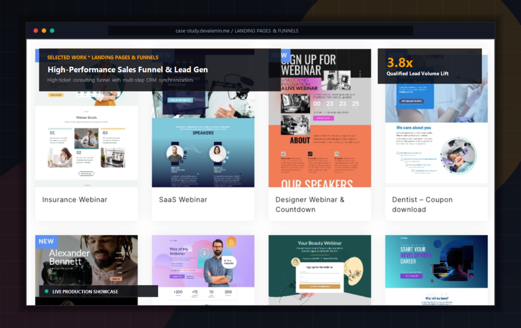 High-Performance Sales Funnel & Lead Gen System